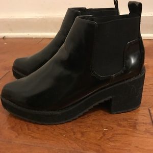 ASOS Platform Chelsea Black Booties